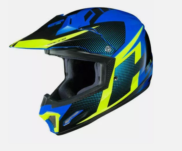 hi viz motorcycle helmet hjc HJC CL-XY II Youth Helmet (Hi-Viz/Blue) L