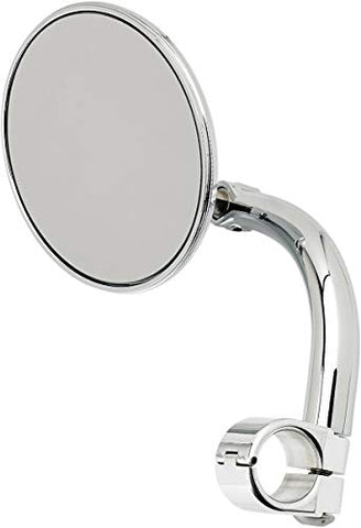 Biltwell Inc. 6503-501-531 4in. Round Utility Mirror with Clamp On Mount for 1in. Bar - Chrome - Throttle City Cycles