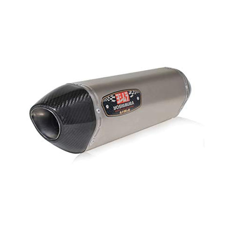 Yoshimura R-77 Slip-On Exhaust (Street/Stainless Steel with Carbon Fiber End Cap/Works Finish) Compatible with 13-18 BMW R1200GS - Throttle City Cycles