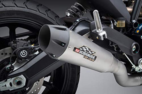 Yoshimura R-34 Slip-On Exhaust (Race/Stainless Steel/Stainless Steel/Aluminum/Works Finish) for 15-19 Ducati SCRAMFUL - Throttle City Cycles