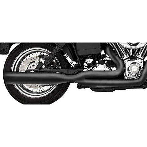 Freedom HD00109 Exhaust (Union 2-Into-1 Black Softail) - Throttle City Cycles