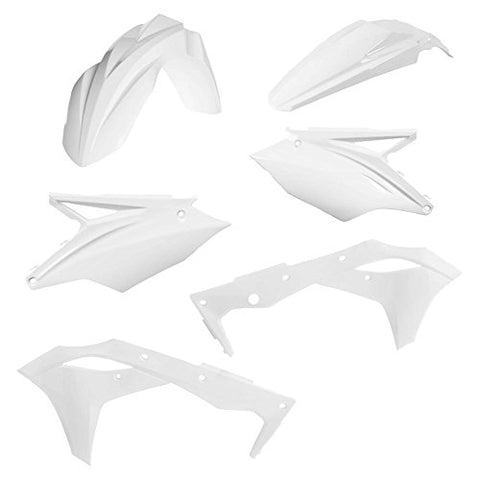 Acerbis White Plastic Kit For Kawasaki KX 250 F 2018 2685810002 - Throttle City Cycles