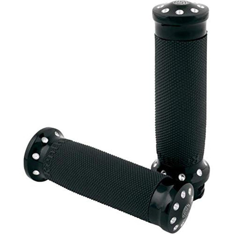 RSD Tracker Grips Contrast Black for Harley Davidson 84-10 - Throttle City Cycles