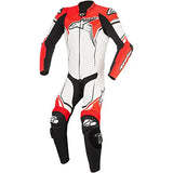 Alpinestars GP Plus V2 1-Piece Vented Lthr Suit - White/Black/Flo Red, All Sizes - Throttle City Cycles