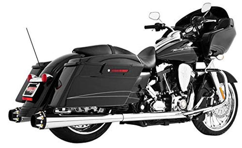 Freedom HD00624 Exhaust (American Outlaw Slip-On 4.5 In Chrome With Sculpted Tip) - Throttle City Cycles