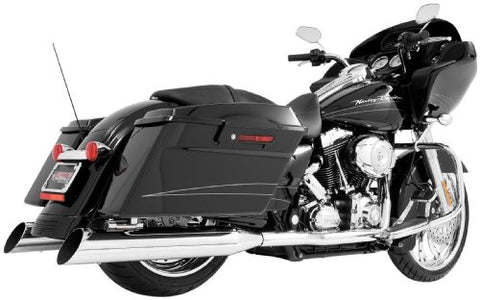 Freedom HD00128 Exhaust (True Dual Hdrs With Heatshields-Black Bagger) - Throttle City Cycles