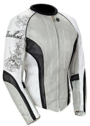 Joe Rocket Cleo 2.2 Women's Jacket White/Black/Silver XS JOEROCKET1250-0601 - Throttle City Cycles