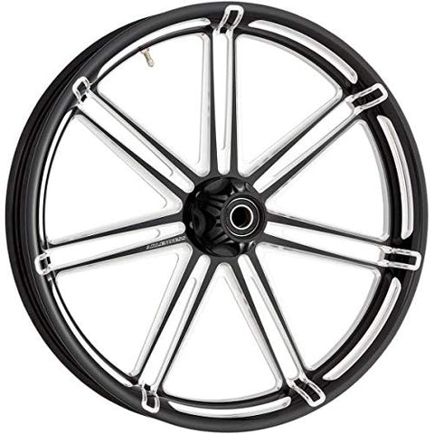 Arlen Ness 10301-204-6008 7 Valve Forged Aluminum Front Wheel - 21x3.5 - Black - Throttle City Cycles