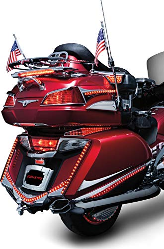 Kuryakyn 3236 Motorcycle Lighting Accessory: Rear Fender Tip LED Light with Red Lens 2012-17 Gold Wing GL1800 & F6B Motorcycles, Chrome | Throttle City Cycles