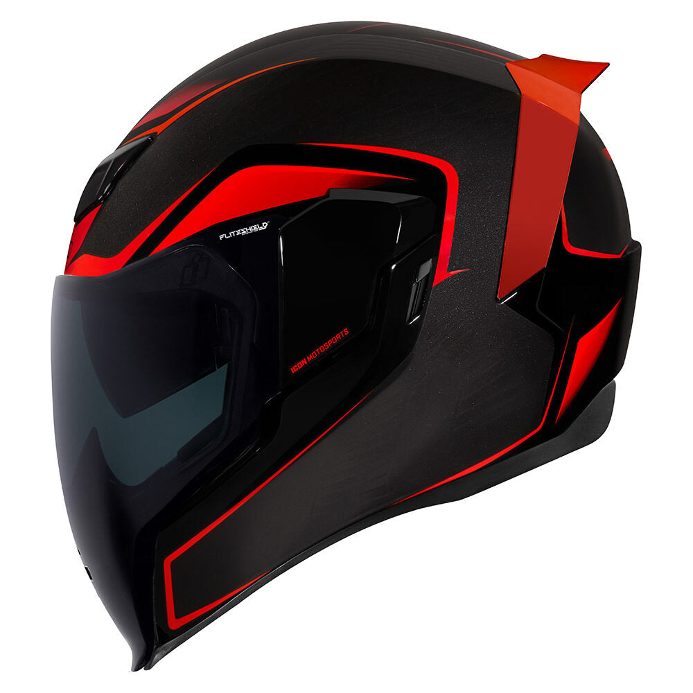 airflite helmet with red bike Icon Airflite Crosslink Helmet