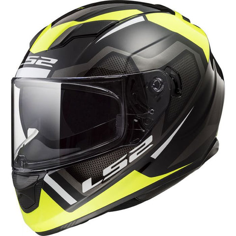 LS2 Stream Axis Helmet (Black/Yellow) - Throttle City Cycles
