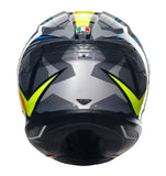 AGV K6 Joan Adult Street Motorcycle Helmet - (Black/Blue/Yellow) Size M/S - Throttle City Cycles