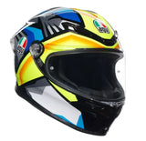 AGV K6 Joan Adult Street Motorcycle Helmet - (Black/Blue/Yellow) Size M/S - Throttle City Cycles