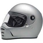Biltwell Lane Splitter Helmet - Flat Silver XS, S, L - Throttle City Cycles
