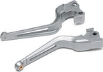 Kuryakyn 6668 Motorcycle Handlebar Accessory: Clutch and Brake Trigger Levers for 2014-19 Harley-Davidson XL Motorcycles, Silver, 1 Pair - Throttle City Cycles