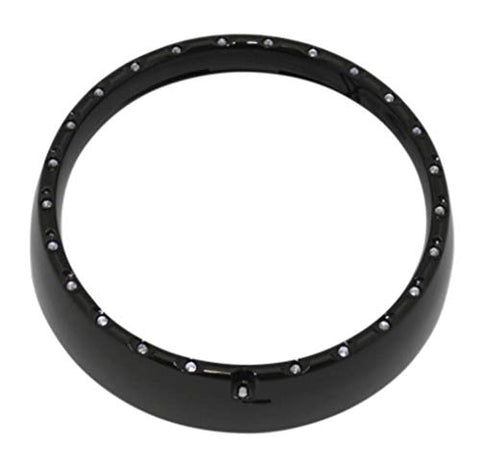 Custom Dynamics CDTB-7TR-2B LED Halo Headlight Trim Ring (Gloss Black with Turn Signals for 1984-2013 Harley-Davidson FLH Touring Models) - Throttle City Cycles