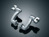 Kuryakyn 8016 Motorcycle Foot Control Component: Longhorn Offset Footpeg Mounts, Chrome, 1 Pair - Throttle City Cycles