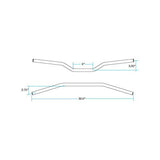 Biltwell Inc. 6008-2012 1in. Handlebar - Tracker Mid - Black Electroplate - Throttle City Cycles