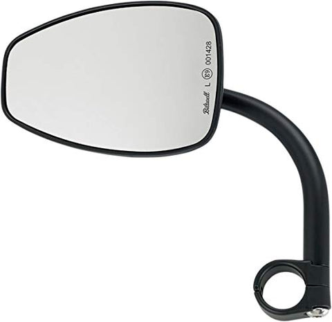Biltwell Inc. 6504-501-131 Teardrop Utility Mirror with Clamp on Mount for 1in. Bar - Black - Throttle City Cycles