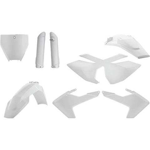 Acerbis Full Plastic Kit (White) for 16-18 Husqvarna FC450HQ - Throttle City Cycles