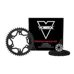 Vortex 3-Ck6377 Sprocket/Chain Kit Black - Throttle City Cycles