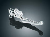 Kuryakyn 1049 Motorcycle Handlebar Accessory: Girl Silhouette Clutch and Brake Trigger Levers for 1996-2017 Harley-Davidson Motorcycles with Cable Clutch, Chrome, 1 Pair - Throttle City Cycles
