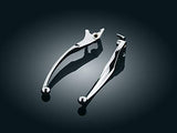 Kuryakyn 7429 Motorcycle Handlebar Accessory: Wide Style Clutch and Brake Trigger Levers for Honda Motorcycles, Chrome, 1 Pair - Throttle City Cycles