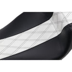 La Pera Outcast Daddy Long Legs Seat White - Throttle City Cycles
