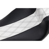 La Pera Outcast Daddy Long Legs Seat White - Throttle City Cycles