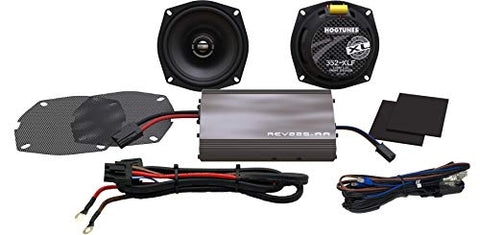 Hogtunes XL Series 5.25" Front Speaker and 225 Watt Amplifier with R.E.M.I.T. Kit for 1998-2013 Harley-Davidson FLH Touring Models (225 SG Kit-XL) 225 SG KIT-XL - Throttle City Cycles