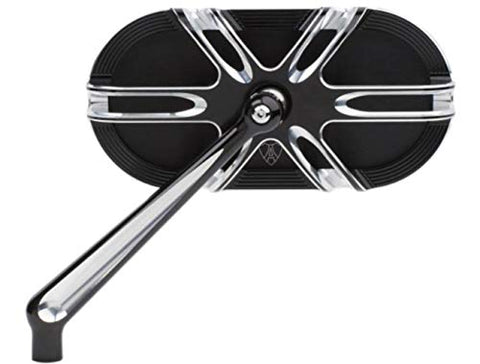 Arlen Ness Deep Cut Mirror Left Black 13-164 - Throttle City Cycles