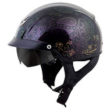ScorpionExo EXO-C110 Unisex-Adult Half-Size-Style Azalea Helmet (Black/Gold, Large) - Throttle City Cycles