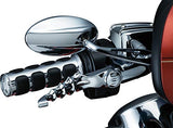 Kuryakyn 1495 Motorcycle Handlebar Accessory: Trident Rear View Side Mirror with Convex Glass, Chrome, Pack of 1 - Throttle City Cycles