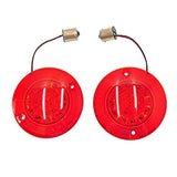 Custom Dynamics ProBEAM Dynamic RINGZ Rear Flat RED LED Turn Signals with Red Lenses for 1156 Bulbs on Harley Models - Throttle City Cycles