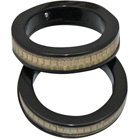 Custom Dynamics WA56-BC Wrap-Around LED Marker Lights - Black/Clear for 56mm Forks - Throttle City Cycles