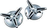 Kuryakyn 1243 Motorcycle Accent Accessory: Knock-Off Center Caps for 2009-19 Harley-Davidson Trike Motorcycles, Chrome, 1 Pair - Throttle City Cycles