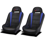 Dragonfire Racing 15-1157 HighBack GT Seats (Pair) - Black/Blue - Throttle City Cycles