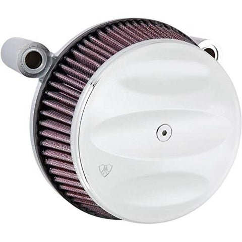 Arlen Ness 18-341 Big Sucker Stage I Air Filter Kit with Cover - Scalloped - Chrome - Throttle City Cycles