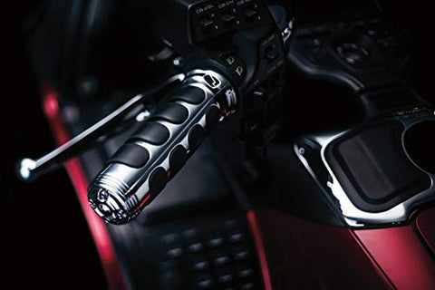 Kuryakyn 6180 Premium ISO Handlebar Grips for Throttle and Clutch: 1975-2017 Honda Gold Wing Motorcycles, Chrome, 1 Pair - Throttle City Cycles