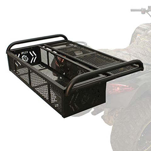 Kolpin 53350 ATV Rear Drop Rack Basket Convertible 3-in-1, Black, 43" l x 31" w x 10" h - Throttle City Cycles