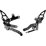 Driven Racing TT Rearset (Black) for 18-21 Kawasaki EX400ABS - Throttle City Cycles