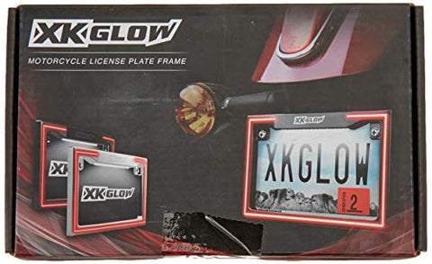 XKGLOW Motorcycle License Plate Frame Light w/Turn Signal - Throttle City Cycles
