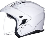Bell Mag-9 Open Face Motorcycle Helmet (Solid Gloss Pearl White) - Throttle City Cycles