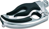 Kuryakyn 4411 Motorcycle Footpegs: Flamin' Switchblade Pegs with Male Mount Adapters, Chrome, 1 Pair - Throttle City Cycles