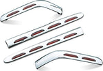 Kuryakyn 3202 Motorcycle Lighting Accent Accessory: Single Circuit LED Saddlebag Molding Set with Red Lens for 2001-10 Honda Gold Wing GL1800 Motorcycles, Chrome - Throttle City Cycles