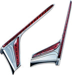 Kuryakyn 3237 Motorcycle Lighting Accessory: Vertical Rear LED Running/Brake Light Strips with Red Lenses for 2012-17 Honda Gold Wing GL1800 & F6B Motorcycles, Chrome, 1 Pair - Throttle City Cycles
