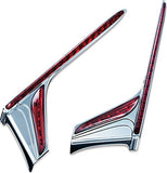 Kuryakyn 3237 Motorcycle Lighting Accessory: Vertical Rear LED Running/Brake Light Strips with Red Lenses for 2012-17 Honda Gold Wing GL1800 & F6B Motorcycles, Chrome, 1 Pair - Throttle City Cycles