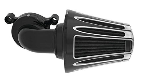 Arlen Ness 90 Degree Monster Sucker Air Cleaner Deep Cut Cover Black 81-004 - Throttle City Cycles
