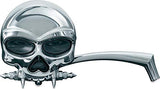 Kuryakyn 1450 Motorcycle Handlebar Accessory: Zombie Skull Rear View Side Mirrors for Harley-Davidson Motorcycles, Chrome, 1 Pair - Throttle City Cycles