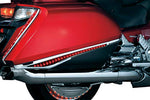 Kuryakyn 3232 Motorcycle Lighting Accessory: LED Saddlebag Accent Swoops with Red Lenses for 2012-17 Honda Gold Wing GL1800 & F6B Motorcycles, Chrome, 1 Pair - Throttle City Cycles
